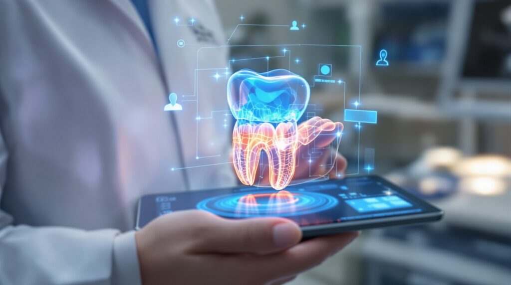 Holographic dental analysis interface