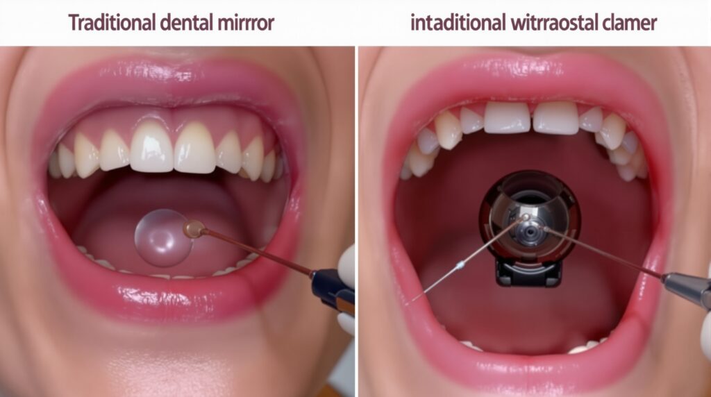 Traditional vs modern dental examination comparison