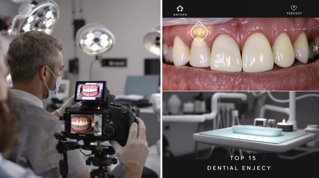Proper camera positioning for anterior dental photography