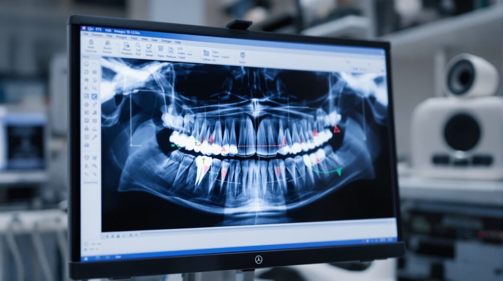 Digital dental imaging software interface