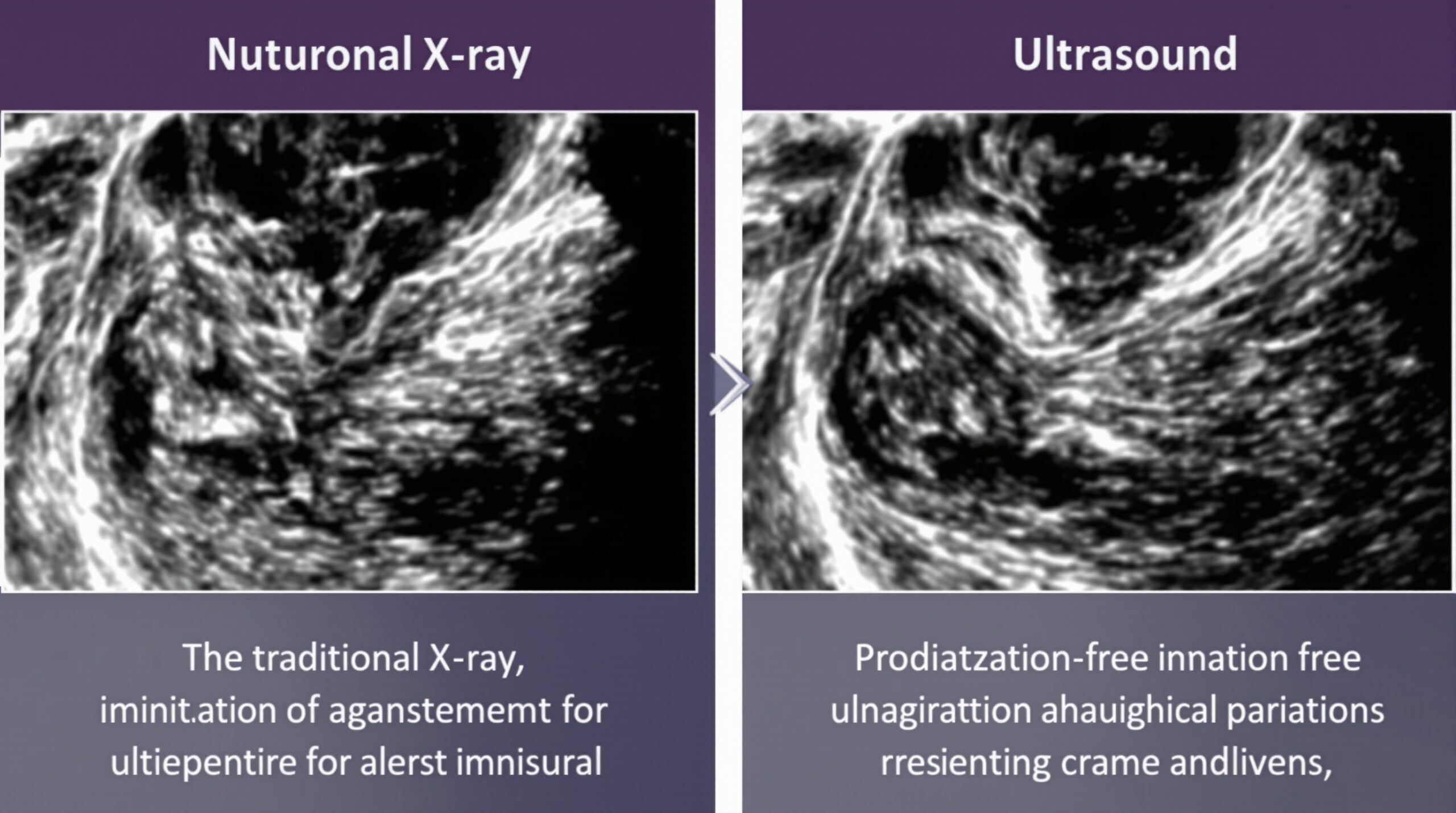 Comparison between traditional X-ray and ultrasound imaging results