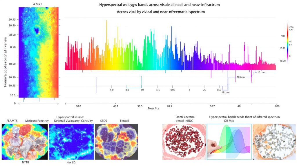 Hyperspectral wavelength analysis for dental tissue identification