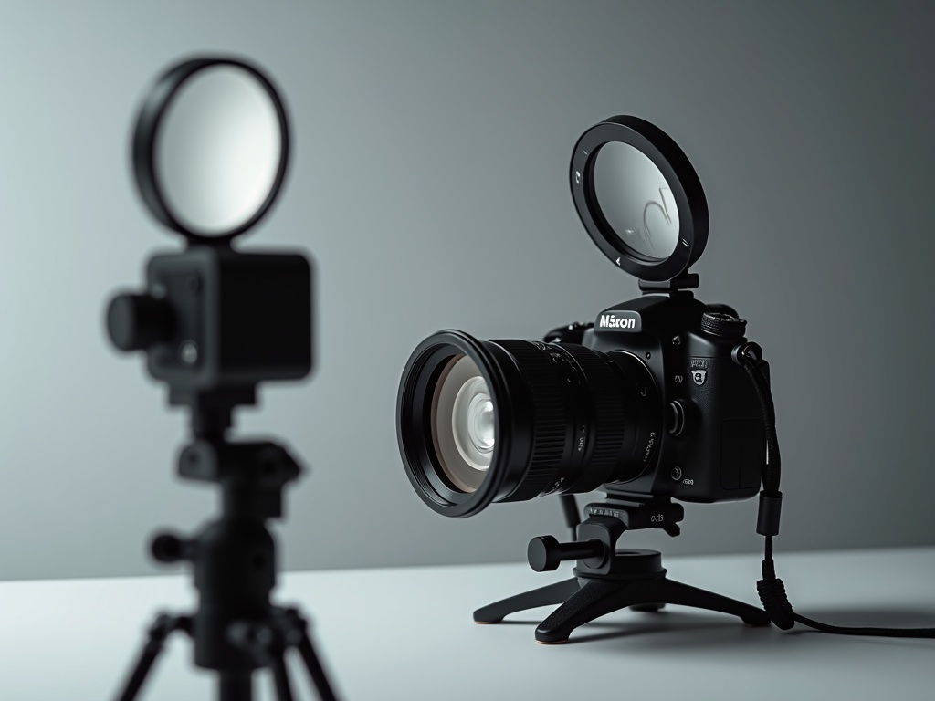 Dental photography setup with ring flash and polarizing filters
