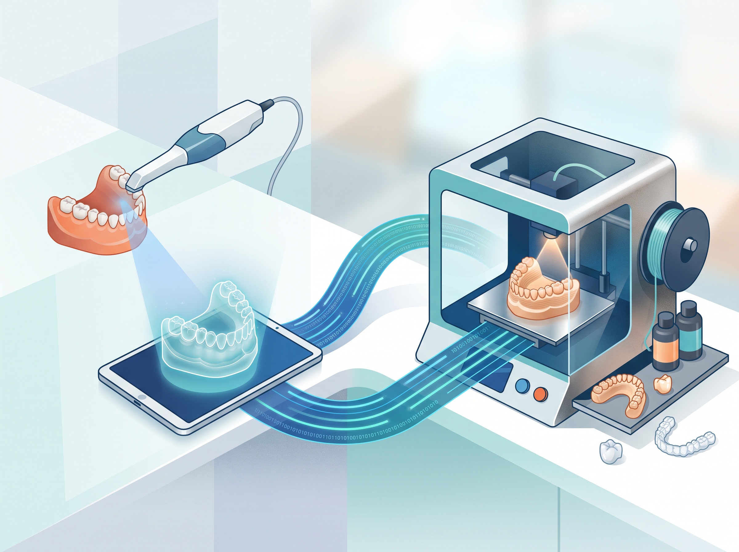 3D Printing and Digital Imaging — concept image