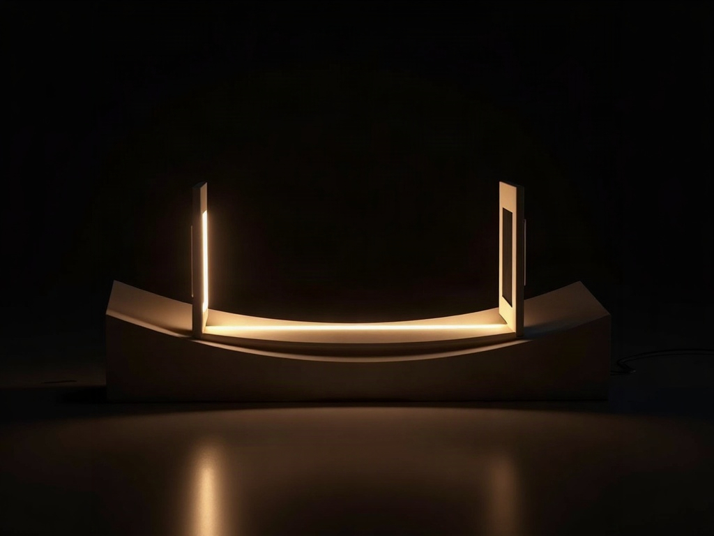 A glowing bridge of light spanning between an imaging sensor and a software window, with several distinct luminous conduits