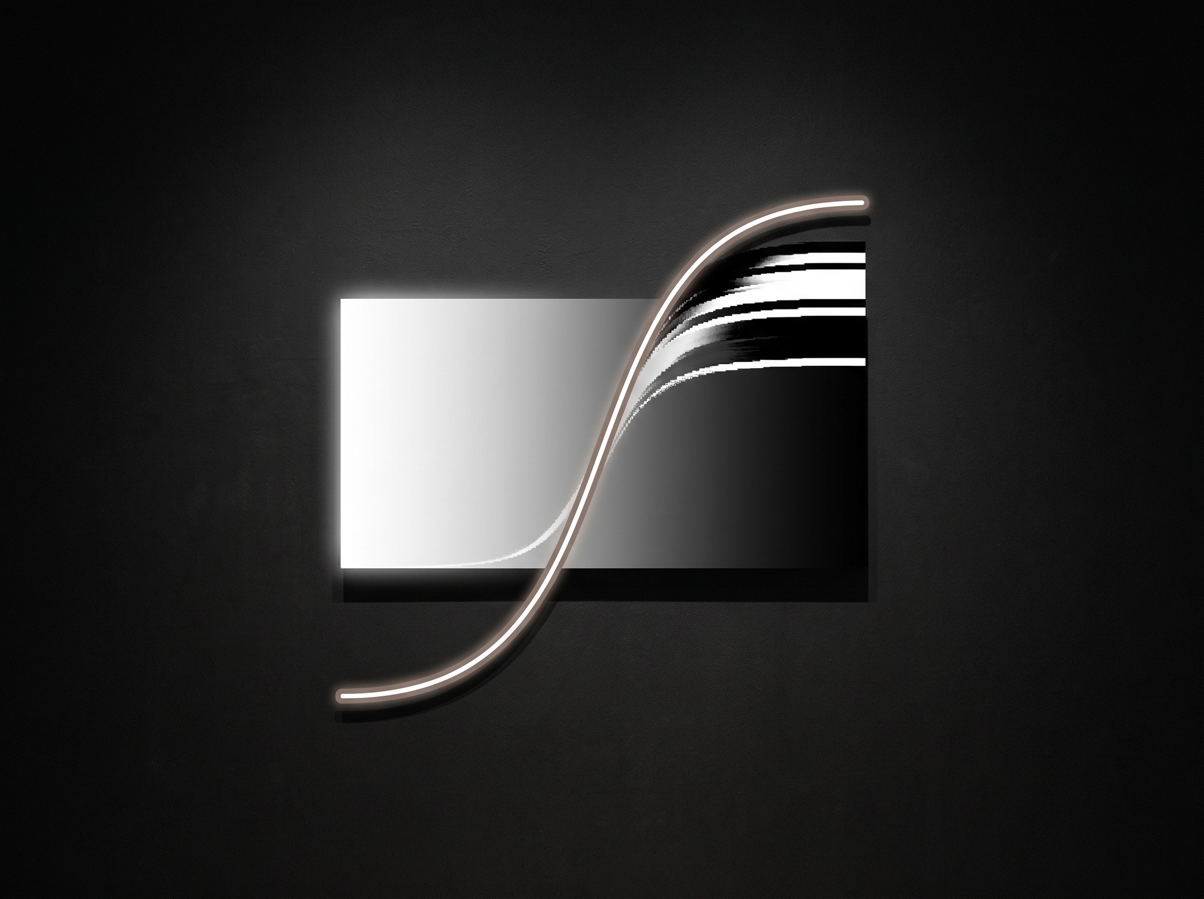 A smooth grayscale gradient being stretched into harsh black-and-white bands by a steep tone curve